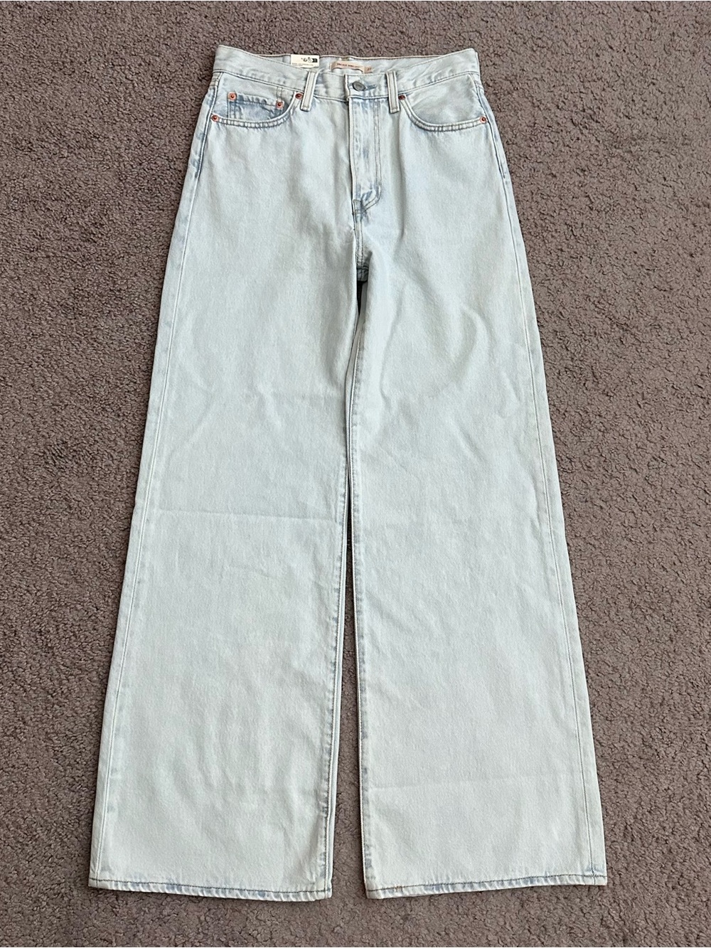 Levi's Light Wash Ribcage Wide Leg Jeans Womens W27 L32